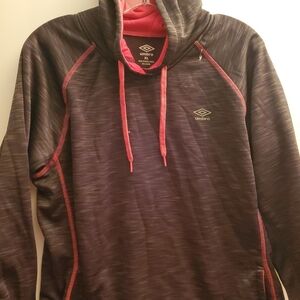 Umbro Charcoal and Coral Pullover